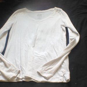 Long sleeve white T